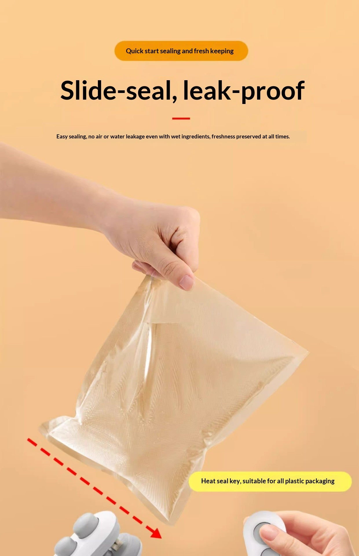 2-in-1 Bag Sealer & Cutter — Chips Stay Crunchy, Pantry Stays Neat