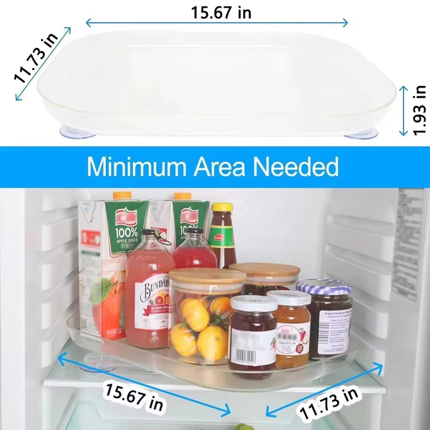360° Rotating Fridge Turntable — Nothing Lost in the Back Again